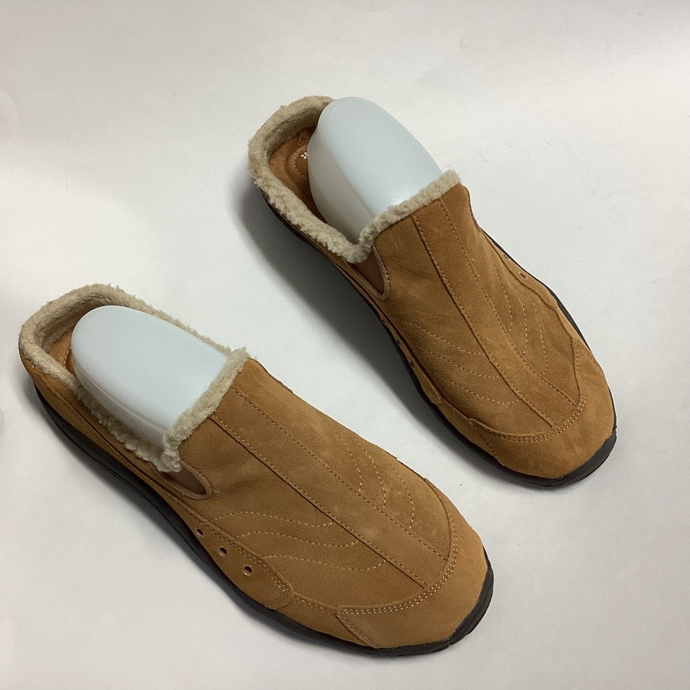 Naturalizer Clog Women's Size 10M Brown Suede Leather Upper Fleece Lined Slide
